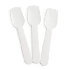 Ice Cream Paddles Plastic White (1000)