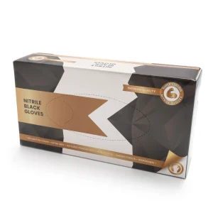 Latex Gloves NITRILE Large BLACK  (100)